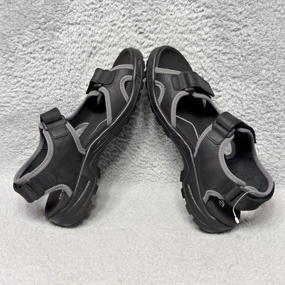 Ecco Onroads Mens Size 10 Sandals Shoes Black Leather Adjustable main image 5